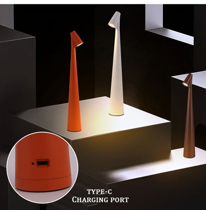 Rechargeable Touch LED Table Lamp – 3 Color Dimmable Light for Reading & Bedroom