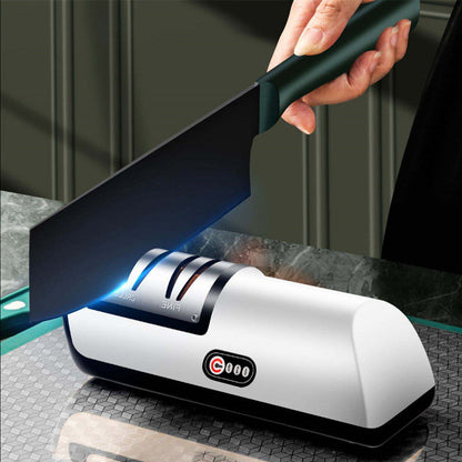 Aiguiseur de couteaux électrique rechargeable par USB, automatique et réglable, pour affûter rapidement les couteaux, les ciseaux et les meuleuses de cuisine