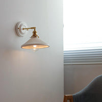 Vintage Japanese Ceramic Wall Lamp