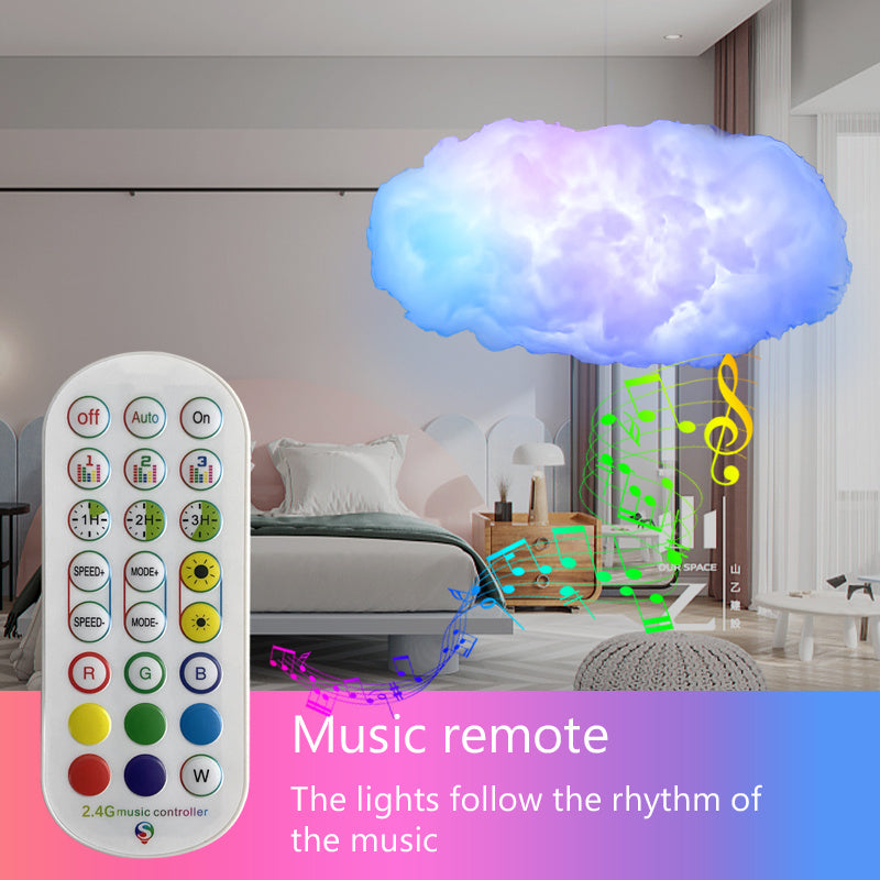 Luz de Nube USB con Control por APP, Sincronización de Música, Luz Ambiental RGBIC 3D, Simulación de Rayos y Nubes para Dormitorio