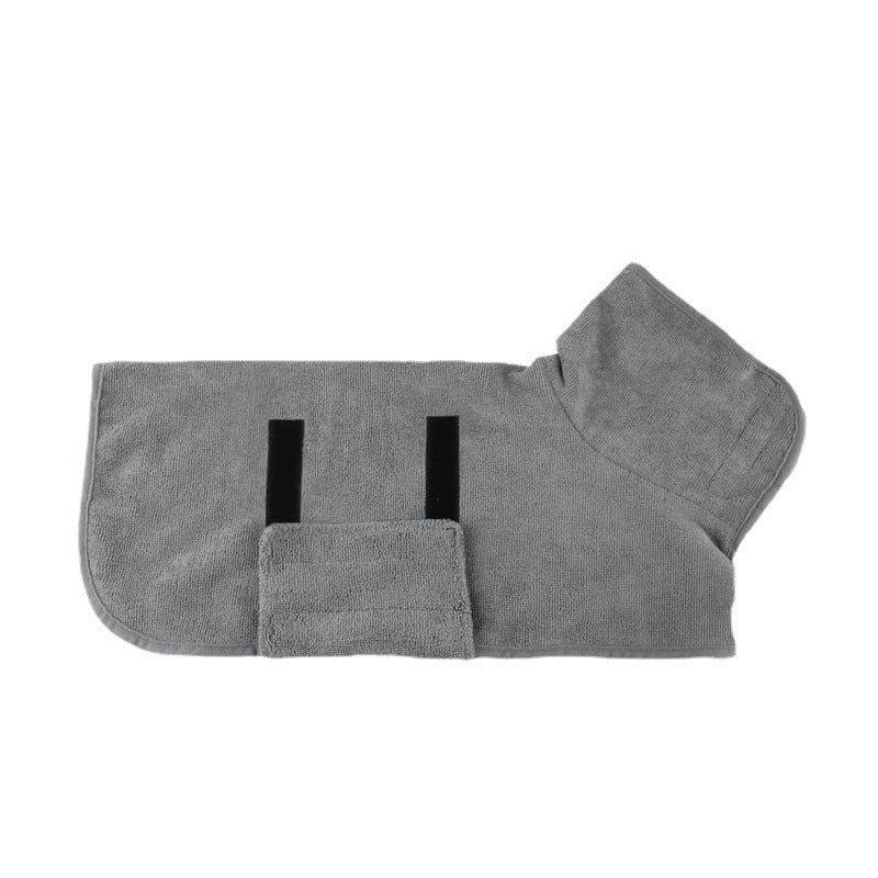 Pet Bathrobe Fast Drying Towel Microfiber Absorbent Soft Bath Robe Adjustable Towel Grooming Coat For Small Medium Large Dog