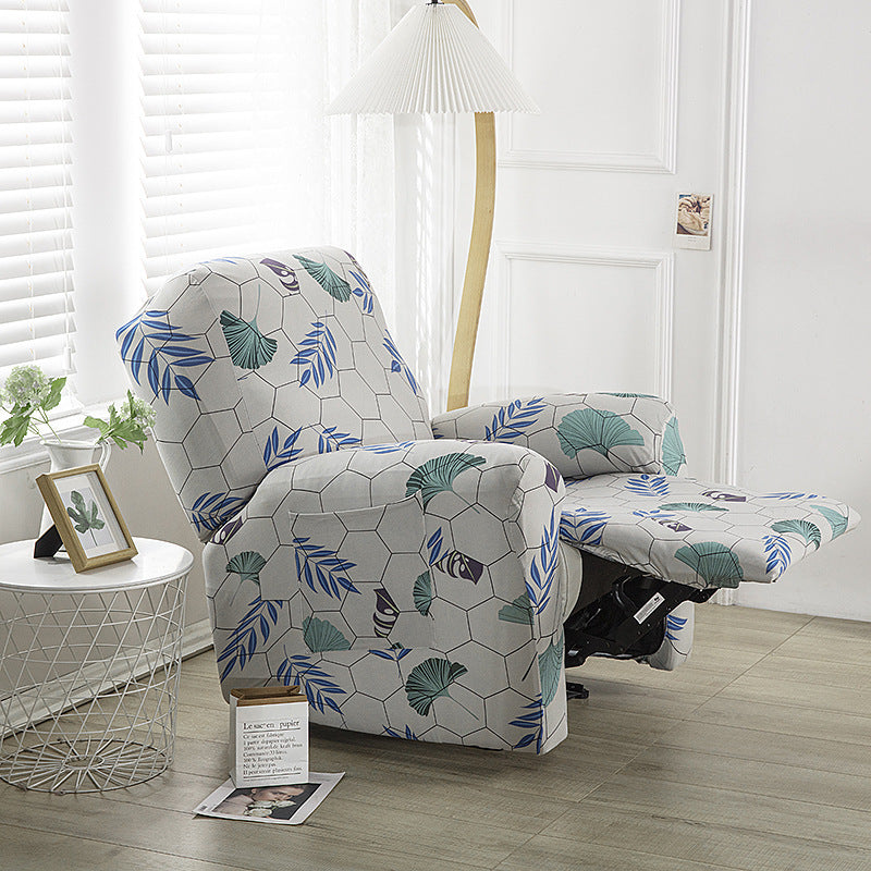 Housse de fauteuil inclinable tout compris en tissu imprimé extensible, 1 place