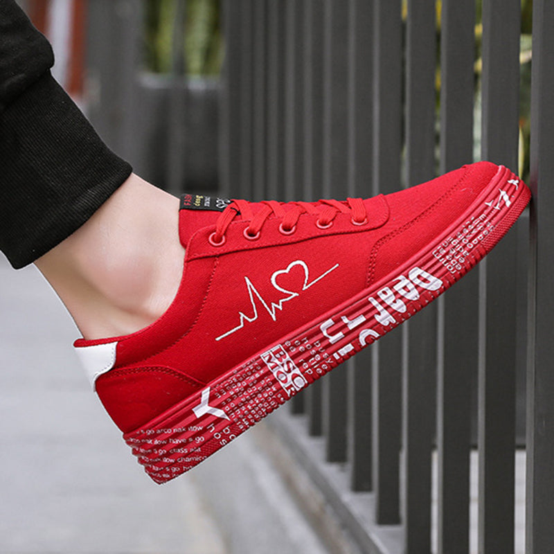Love Print Canvas Shoes Decor