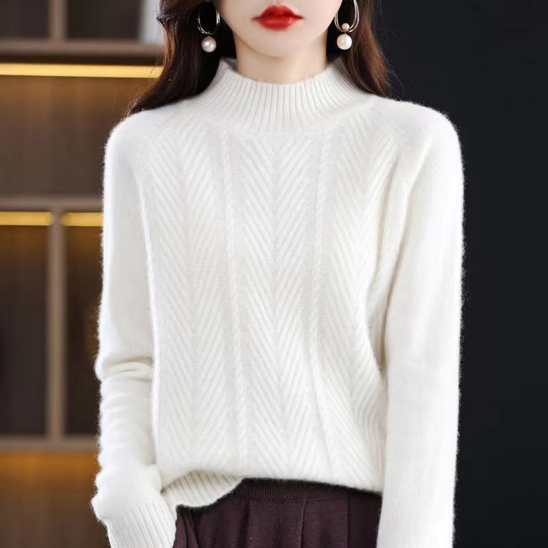 Half Turtleneck Thick Loose Pullover Sweater