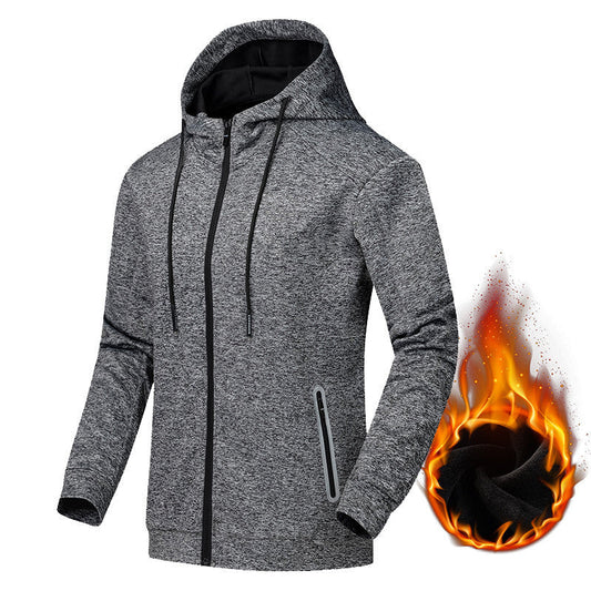 Chaqueta informal de terciopelo para hombre, talla grande, para correr y fitness
