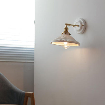 Vintage Japanese Ceramic Wall Lamp