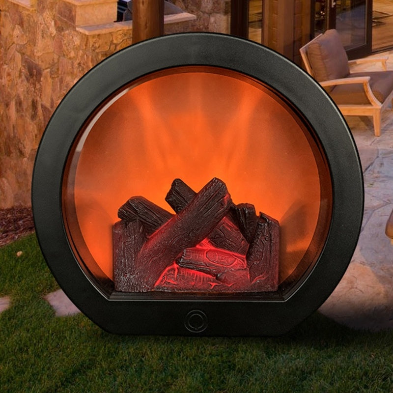 3D Flame Fireplace Lantern – Touch LED Decor Light