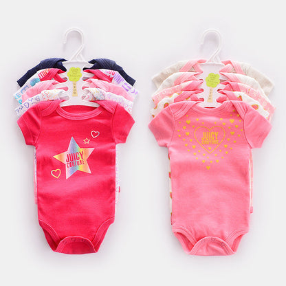 Fashionable Personality Baby Bronzing Printed Jumpsuit