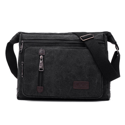 Simple Layered Retro Fashion Men's Messenger Bag