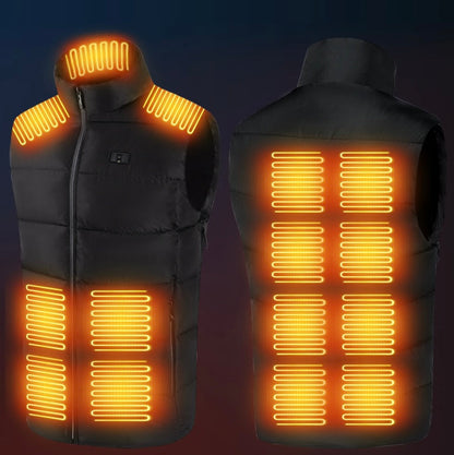 Gilet chauffant USB LITEGUEST avec lumière LED – Équipement de sécurité d'hiver pour l'extérieur