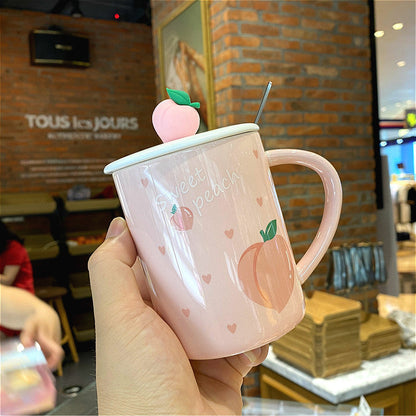 Love Mug With Lid Spoon Mug Ceramic Office