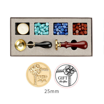 Ensemble complet de coffrets cadeaux avec tête de sceau en cire