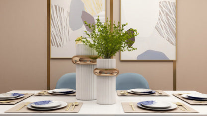 The Same Roman Holiday Flower In Milan, Modern Nordic Light Luxury Style Ceramic Vase Decoration