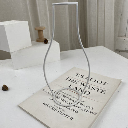 White Retro Iron Line Table Flowers Vases Nordic Decoration