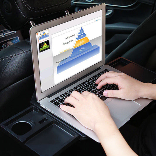 Bureau de voiture pour ordinateur portable avec support pour dossier de siège arrière