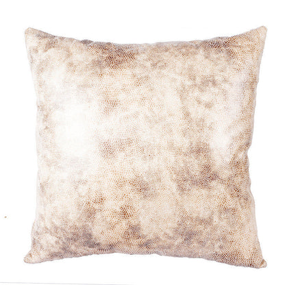 Retro Leather Sofa Pillowcase Cover With Gilded Backrest Cushion