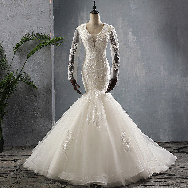 Wedding Dress Trailing Is Thin And Slim French Mermaid Skirt