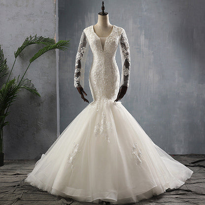 Wedding Dress Trailing Is Thin And Slim French Mermaid Skirt