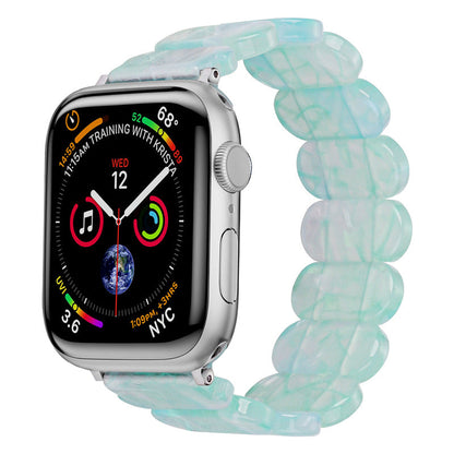 Bracelet en résine pour Apple Watch version ovale - motif écaille de tortue
