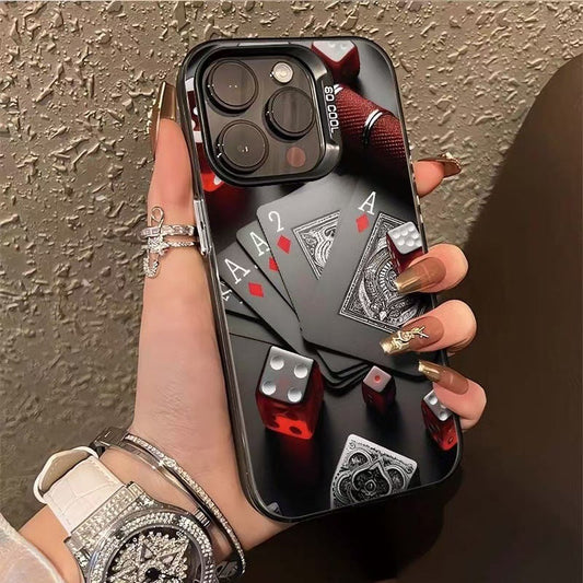 Card & Dice Creative Hard iPhone Case – Shockproof PC Cover | iPhone 7–16
