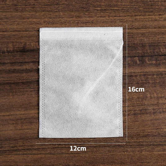 Sachet de thé jetable en tissu non tissé 12*16cm avec cordon de serrage