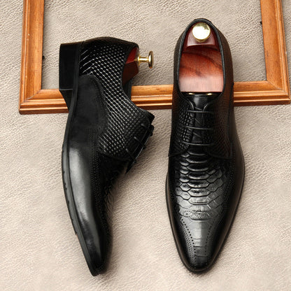 Nouvelles chaussures formelles en cuir pour hommes à bout pointu de style britannique