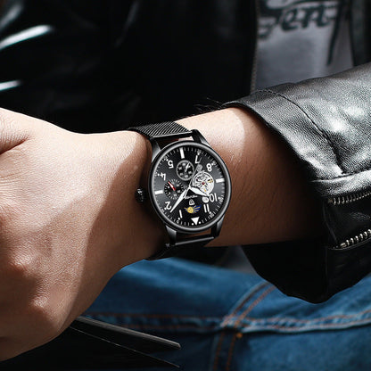 Montre Homme Étanche Tendance Campus Montre Mécanique Étudiante
