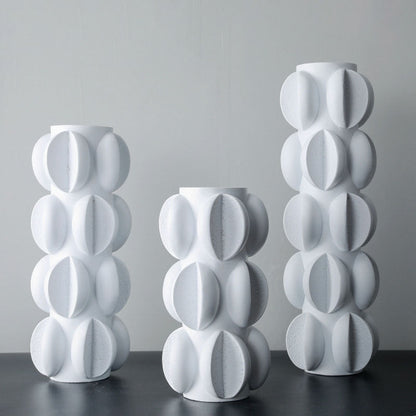 Special-shaped Ceramic Vase Three-piece Modern Minimalist Home Soft Decoration