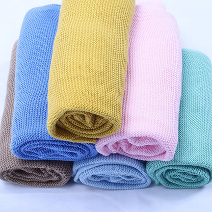 Couverture tricotée pour poussette de bébé