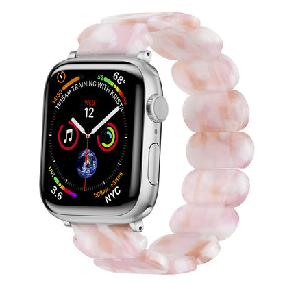 Bracelet en résine pour Apple Watch version ovale - motif écaille de tortue