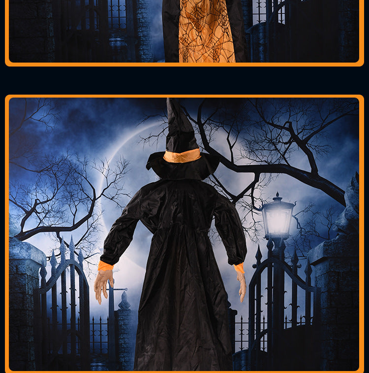Juguete de bruja eléctrico activado por voz de Halloween, Festival de Fantasmas, Accesorios de arreglo para decoración exterior de bar