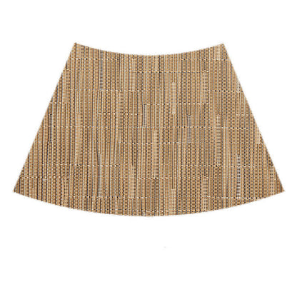 Mantel individual de PVC con forma de abanico para mesa redonda, con aislamiento térmico