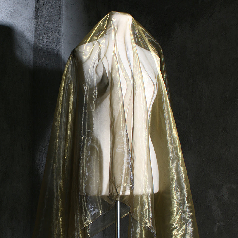 Tissu de vêtement de robe de mariée en organza Dishun