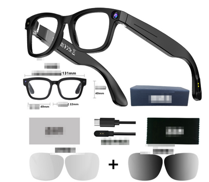 AI Camera Smart Glasses – HD Video, Voice Calls, Translation & Object Recognition | Smart Wearable Tech