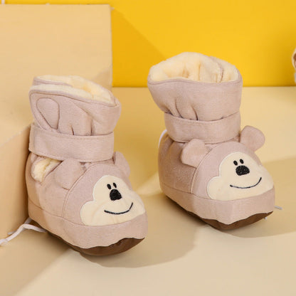 Chaussures mi-montantes isolées avec peluche pour éviter la chute de poils