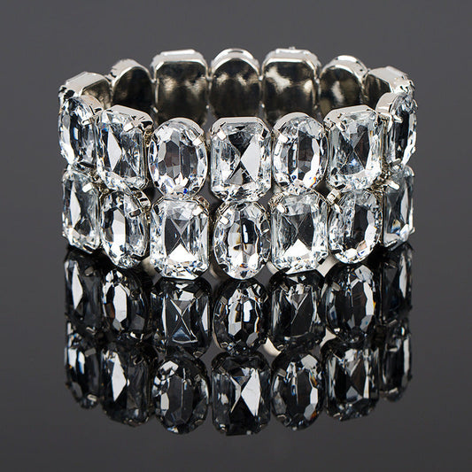 Classic Personality All-match Fashion Bracelet Luxury Big Rhinestone