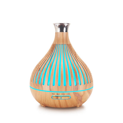 Vase Wood Grain Humidifier 400ml Vertical Silver