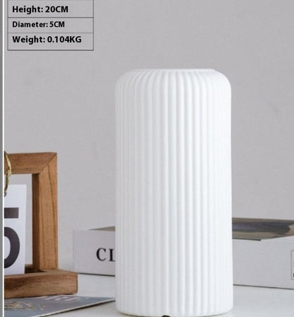 Modern Minimalist Ceramic Vase Morandi Wide Mouth Dry Desktop TV Cabinet Flower Arrangement Decoration