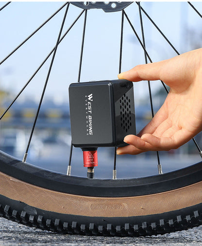 Mini neumático eléctrico portátil de alta presión con válvula americana francesa para bicicleta de carretera o montaña