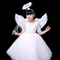 Ailes Accessoires Fleur Fille Robe De Fête Halloween Noël Spectacle Ailes en Plumes