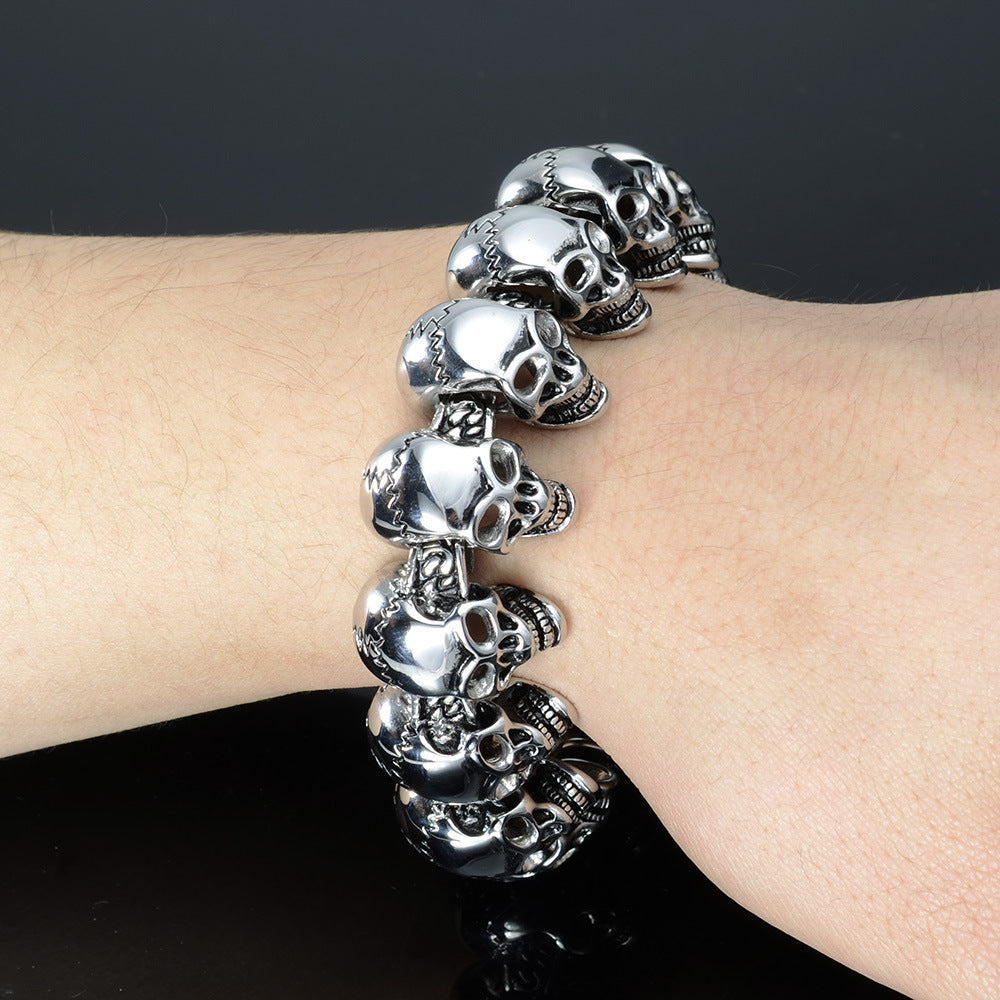 Titanium Steel Casting Personalized Bracelet European And American Punk