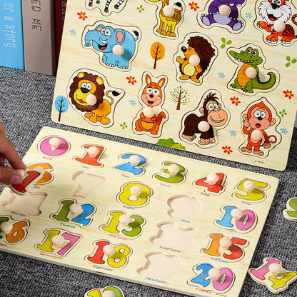 Montessori Pegged Wooden Puzzles