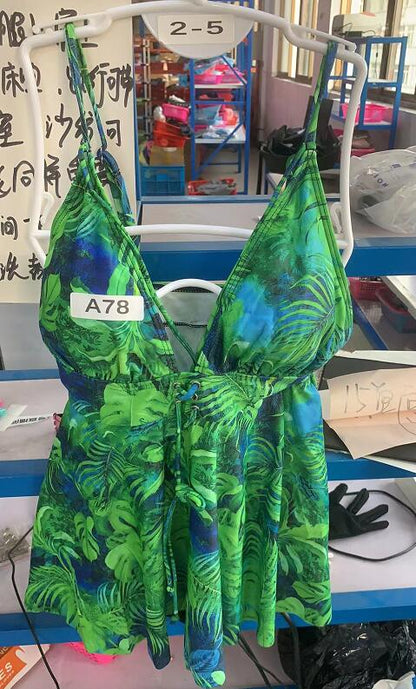 High Waist Ladies Swimsuit Lotus Leaf Plus Size Beachwear