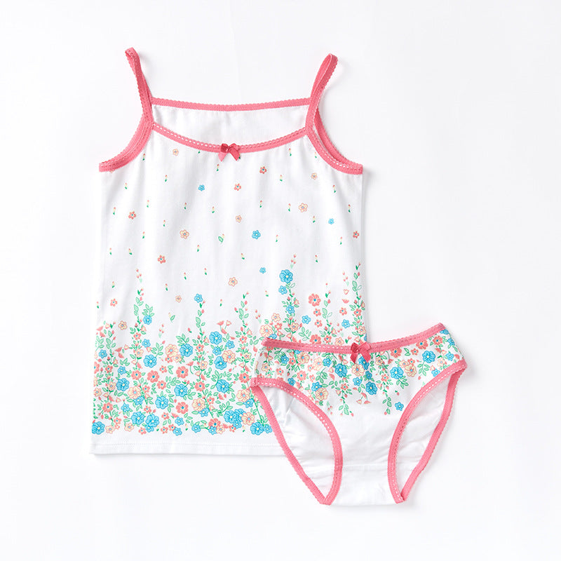 Pyjama d'été deux pièces pour enfants à bretelles