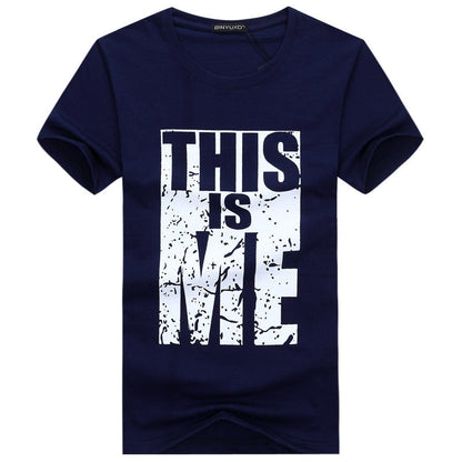 Men's  Plus Size Youth Half-Sleeved T-Shirt