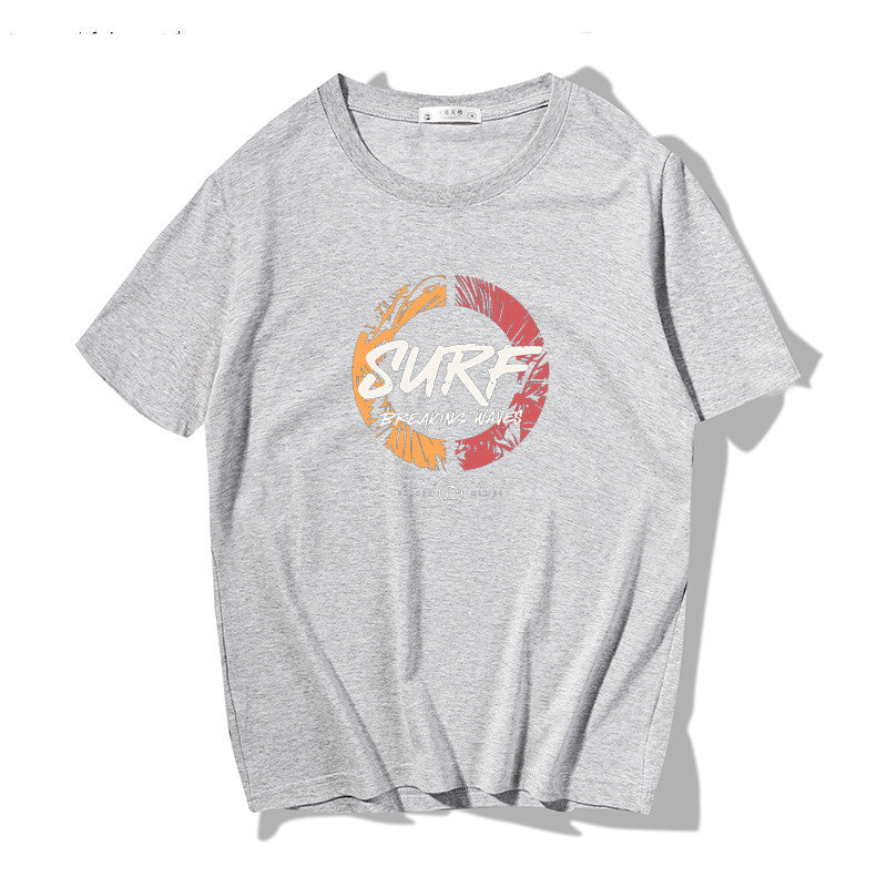 Japanese Harbor Style Men's Cotton T-Shirt – Loose Print Crew Neck | S–5XL