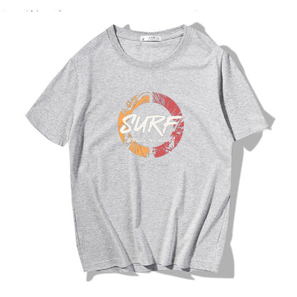 Japanese Harbor Style Men's Cotton T-Shirt – Loose Print Crew Neck | S–5XL