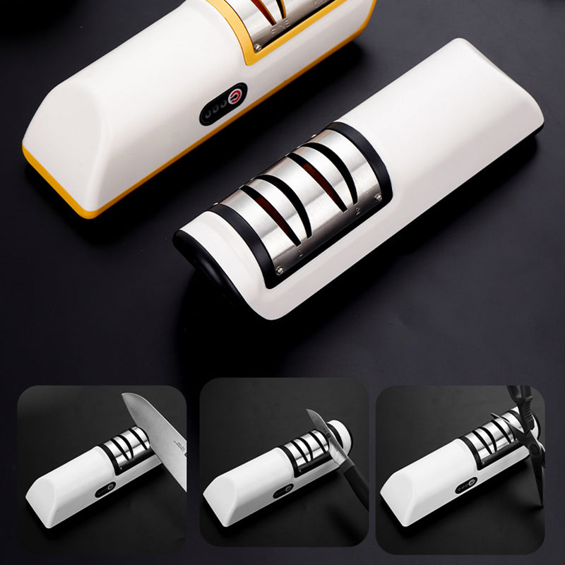 Aiguiseur de couteaux électrique rechargeable par USB, automatique et réglable, pour affûter rapidement les couteaux, les ciseaux et les meuleuses de cuisine