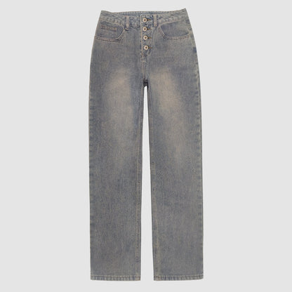 New Jeans Loose Leisure All-matching Simple And Thin Half-length Pants Straight-leg Pants Women