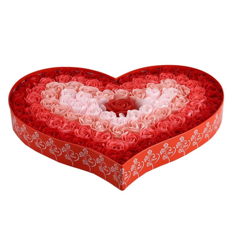 Gradient LED Heart-Shaped Soap Rose Gift Box – Romantic Flower Gift for Valentine's Day, Birthdays & Special Occasions